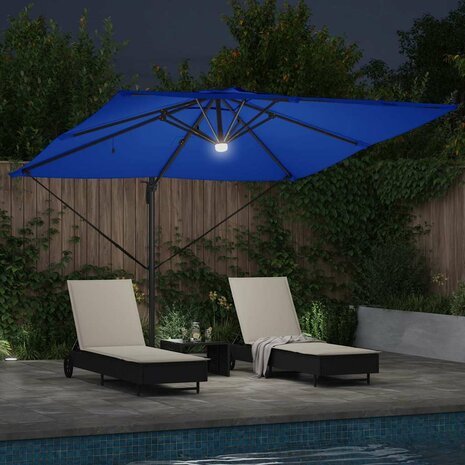 Roma Parasol Blauw 286 x 285 x 270 cm Aluminium en Polyester