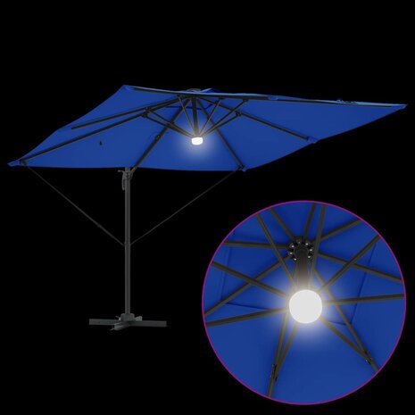 Roma Parasol Blauw 286 x 285 x 270 cm Aluminium en Polyester