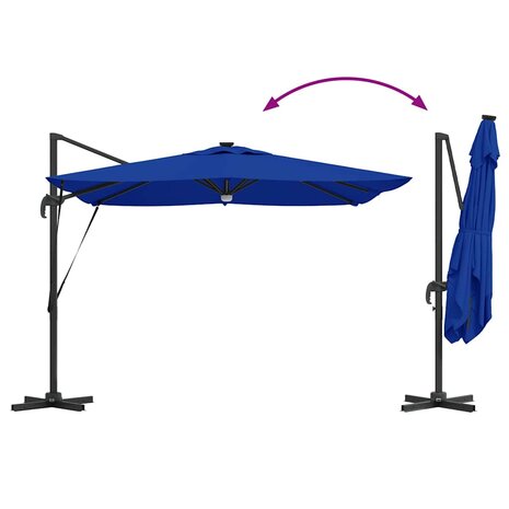 Roma Parasol Blauw 286 x 285 x 270 cm Aluminium en Polyester