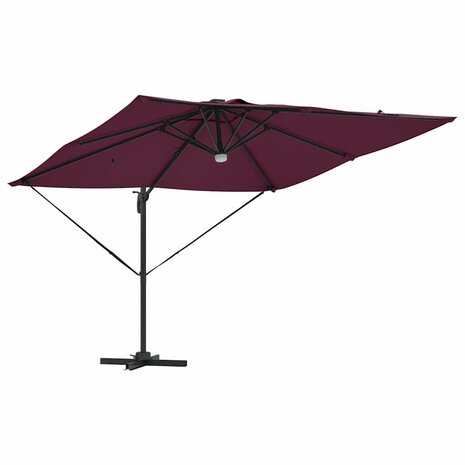 Roma Parasol Rood 286 x 285 x 270 cm Aluminium en Polyester