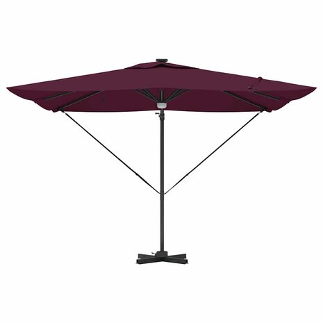 Roma Parasol Rood 286 x 285 x 270 cm Aluminium en Polyester