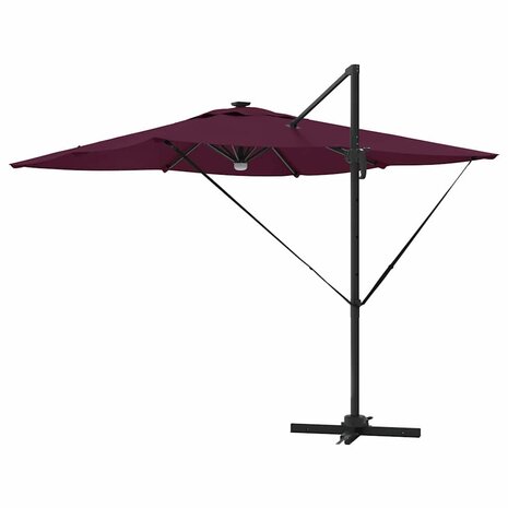 Roma Parasol Rood 286 x 285 x 270 cm Aluminium en Polyester