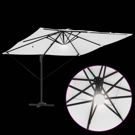 Roma Parasol Beige 286 x 285 x 270 cm Aluminium en Polyester