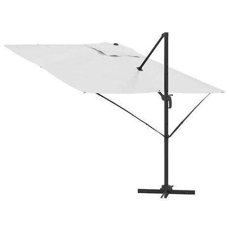 Roma Parasol Beige 286 x 285 x 265 cm Polyester en Aluminium