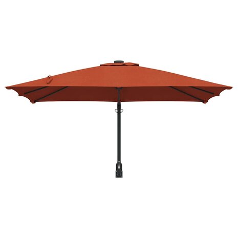 Tuinparasol Rood en Zwart 248.5 x 247.5 x 160 cm