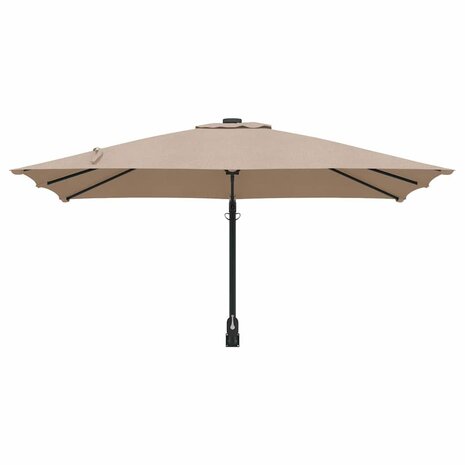 Tuinparasol Taupe en Zwart 248.5 x 247.5 x 160 cm