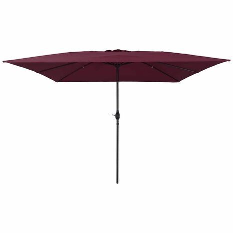 Tuinparasol Rood en Zwart 295 x 295 x 245 cm Polyester en staal