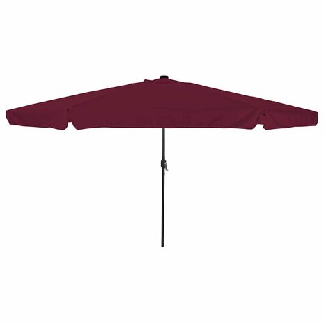 Tuinparasol Rood en Zwart 395 x 395 x 245 cm Polyester en staal