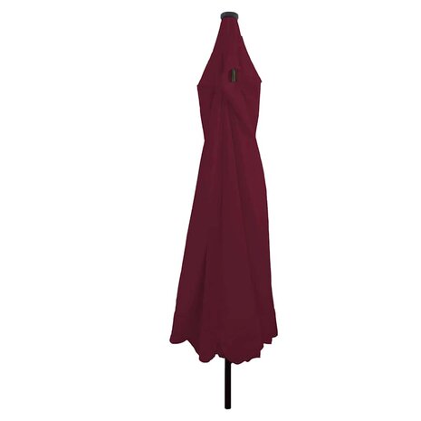 Tuinparasol Rood en Zwart 395 x 395 x 245 cm Polyester en staal