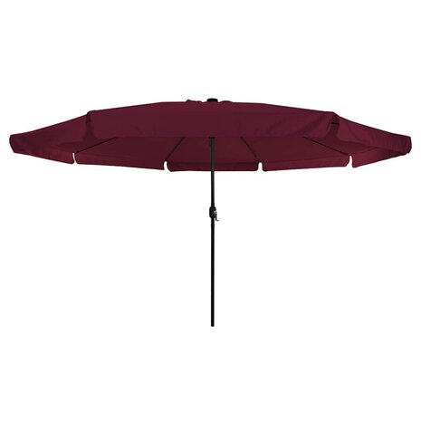 Tuinparasol Rood en Zwart 395 x 395 x 245 cm Polyester en staal
