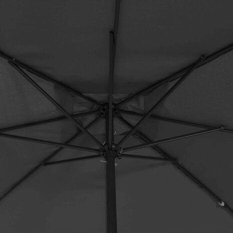 Tuinparasol Antraciet en Zwart 295 x 295 x 245 cm