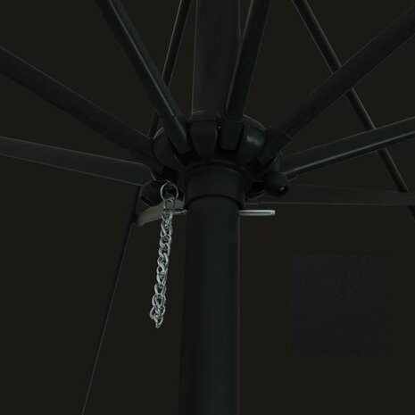 Tuinparasol Zwart 395 x 395 x 245 cm Polyester en staal