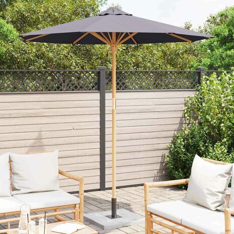 Tuinparasol Donkergrijs 217 x 217 x 230 cm Bamboe
