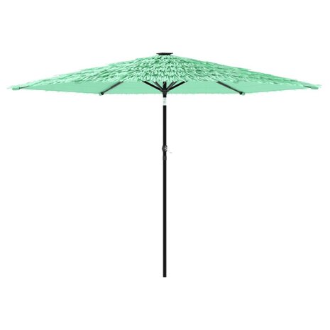 Parasol met stalen paal 288x288x225 cm groen