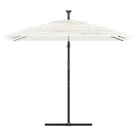 Parasol met stalen paal 246x246x230 cm wit
