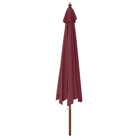 Parasol met houten paal 400x273 cm bordeauxrood