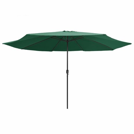 Parasol met metalen paal 390 cm groen