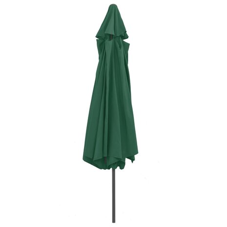 Parasol met metalen paal 390 cm groen