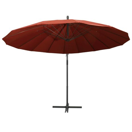 Zweefparasol met aluminium paal 3 m terracotta