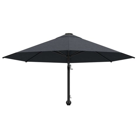 Wandparasol met metalen paal 300 cm antraciet