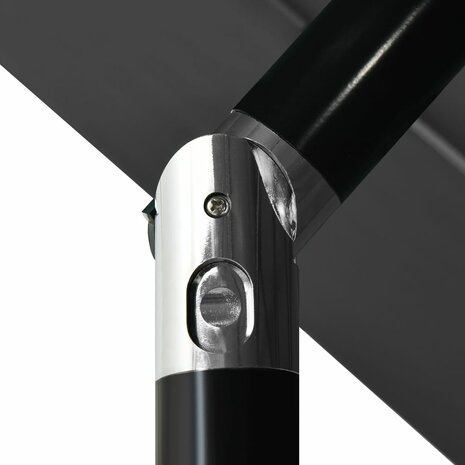 Parasol 3-laags met aluminium paal 3,5 m antracietkleurig