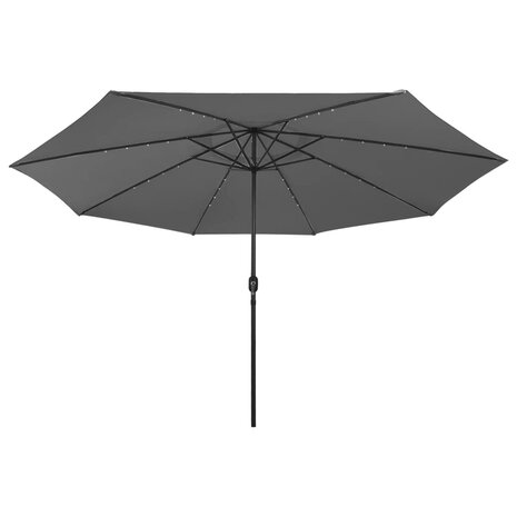 Parasol met LED-verlichting 400 cm antracietkleurig
