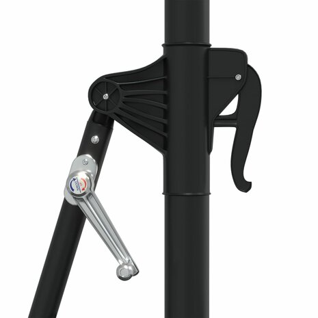 Wandparasol met LED's 300 cm antracietkleurig