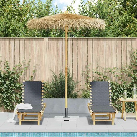Tiki Paraplu met Bananenblad Luifel 180 cm Bamboe