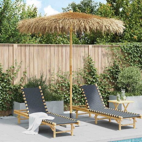 Tiki Paraplu met Bananenblad Luifel 240 cm Bamboe