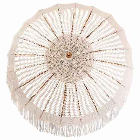 Parasol Crème (185-195) x 250 cm Katoen en massief hout