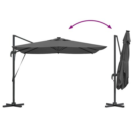 Parasol 286 x 285 x 270 cm Aluminium