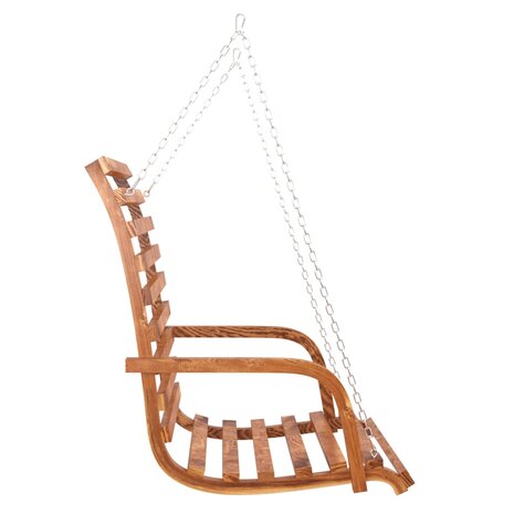 Schommelbank vurenhout met teak afwerking