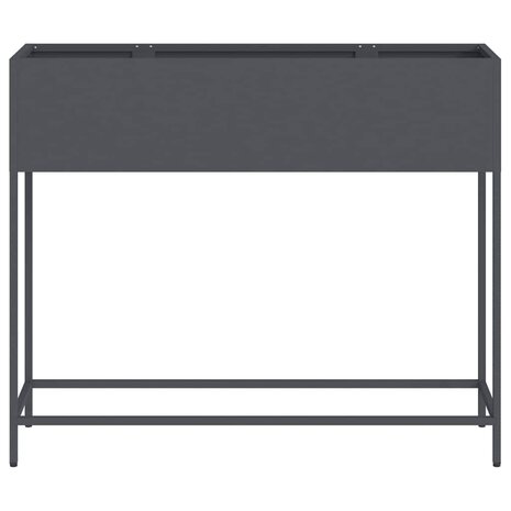 Verhoogde Tuin Plantbak Antraciet 100 x 26 x 82 cm Staal