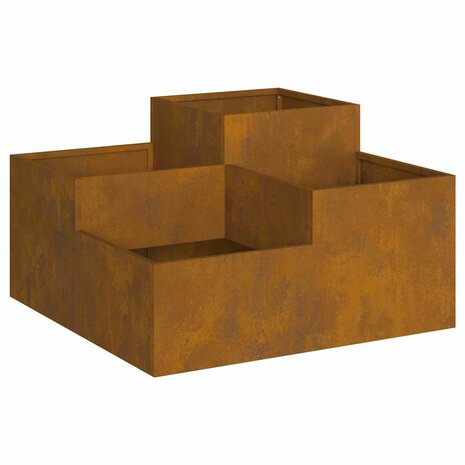 Tuin Bloempot Roestig 100 x 100 x 48 cm Cortenstaal