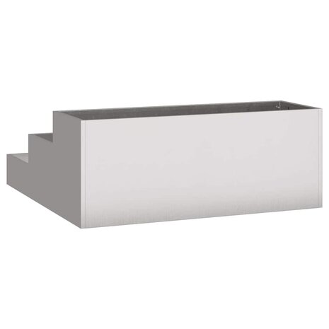 Tuin Bloempot Zilver 90 x 90 x 35 cm Roestvrij staal