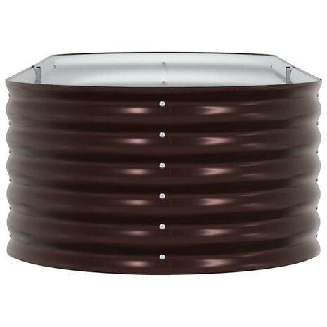 Verhoogde plantenbak Bruin 240 x 80 x 44 cm Staal