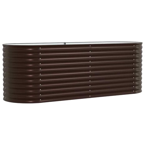 Verhoogde plantenbak Bruin 240 x 80 x 81 cm Staal