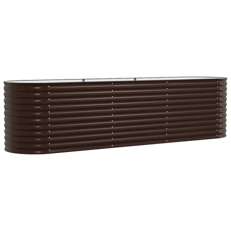Verhoogde plantenbak Bruin 320 x 80 x 81 cm Staal