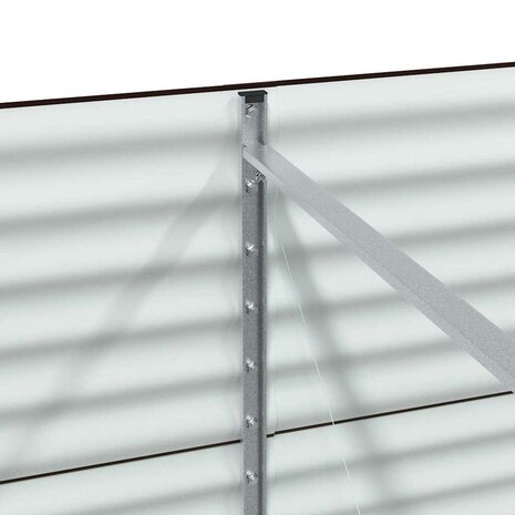 Verhoogde plantenbak Bruin 320 x 80 x 81 cm Staal