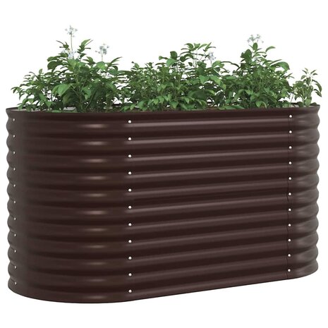 Verhoogde plantenbak Bruin 160 x 80 x 81 cm Staal