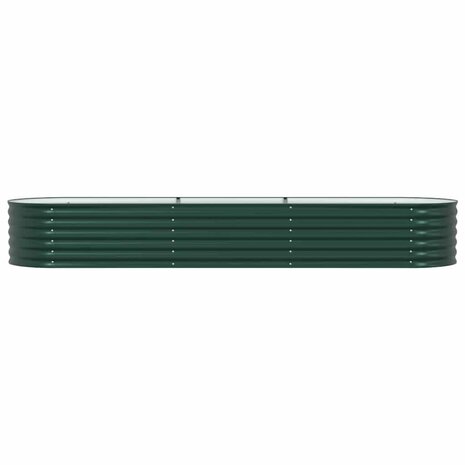 Verhoogde plantenbak Groen 320 x 80 x 44 cm Staal