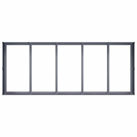 Plantenbak 200x80x40 cm staal antracietkleurig