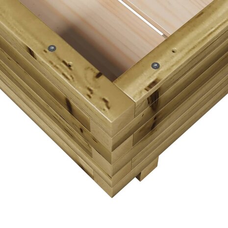 Plantenbak 50x50x26,5 cm geïmpregneerd grenenhout