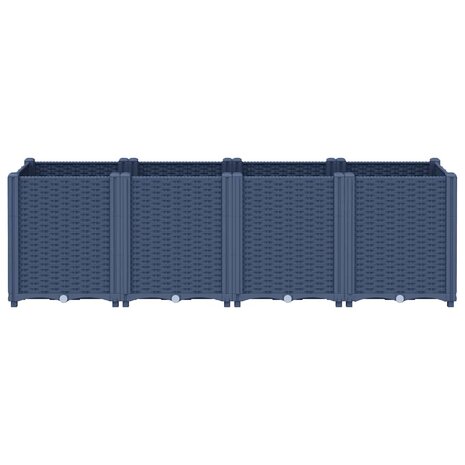 Plantenbak 160x40x53 cm polypropeen blauwgrijs