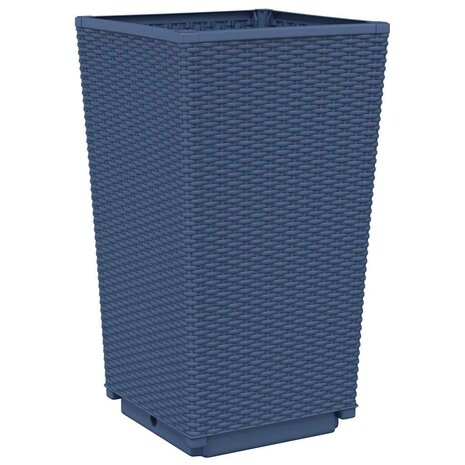 Plantenbakken 4 st 32,5x32,5x57 cm polypropeen blauwgrijs