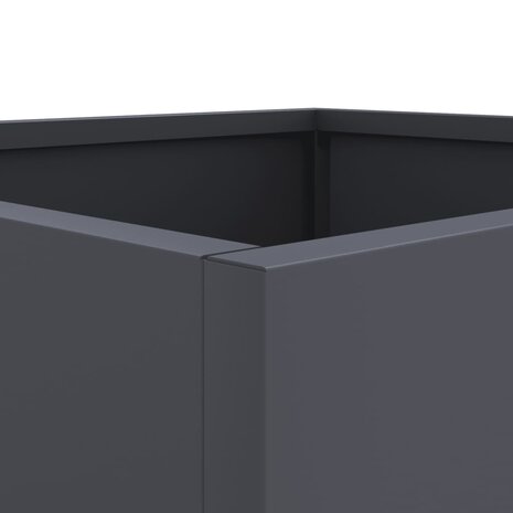 Plantenbak 32x29x75 cm staal antracietkleurig