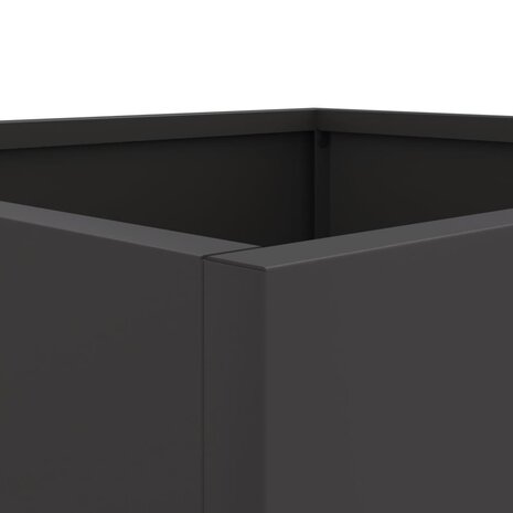 Plantenbak 32x29x75 cm staal zwart