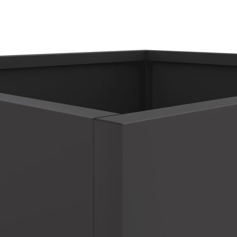 Plantenbakken 2 st 42x40x39 cm staal zwart