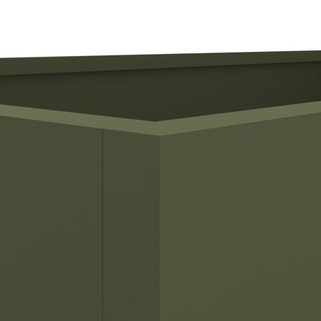 Plantenbak 62x47x46 cm staal olijfgroen