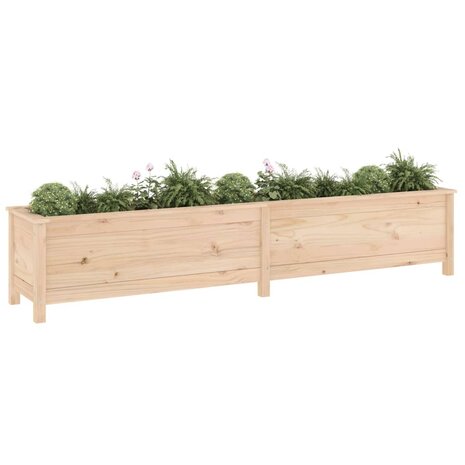 Plantenbak verhoogd 199,5x40x39 cm massief grenenhout